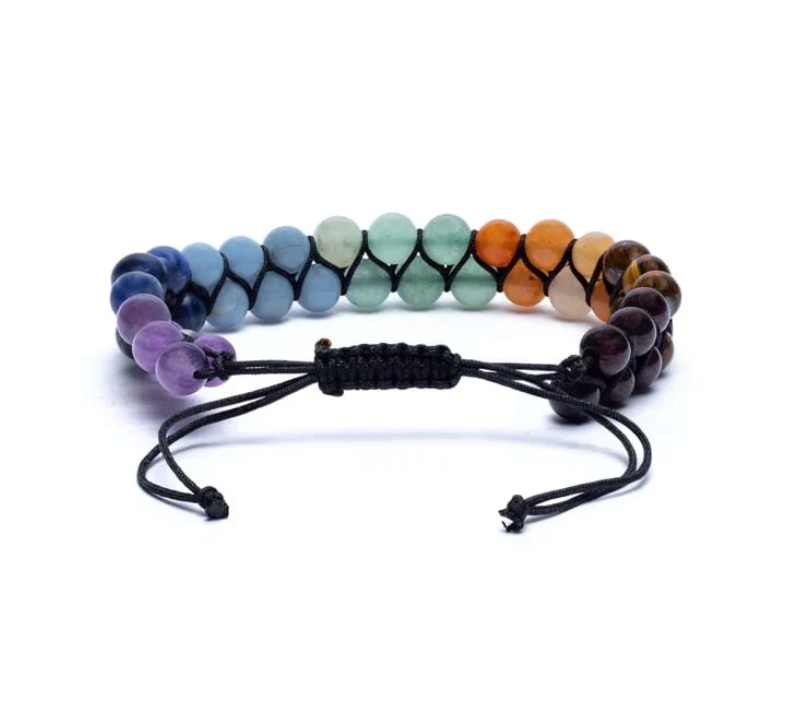 Pulsera de 7 Chakras con Perlas de Cristal
