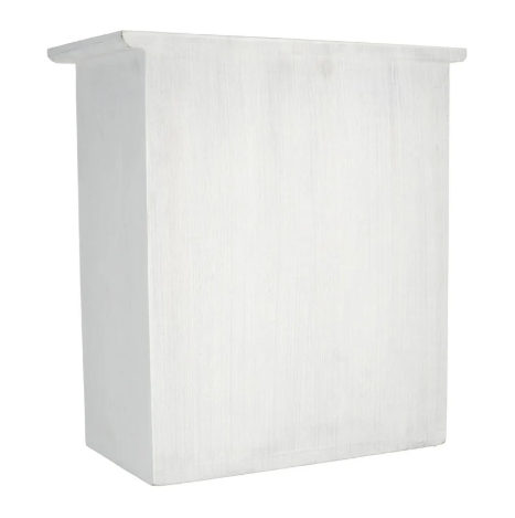 Altar de pie de madera de mango blanco – Motivo de loto