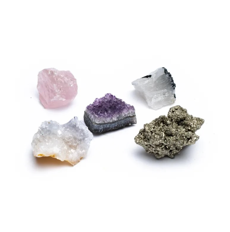 Caja con 5 piedras de Cristal Mineral
