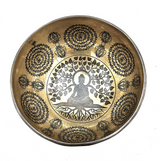 Bol Tibetano Sonoro con Forma de Árbol de Bodhi, 16 cm