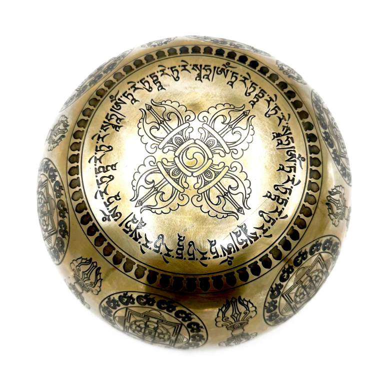 Bol Tibetano Sonoro con Forma de Árbol de Bodhi, 16 cm