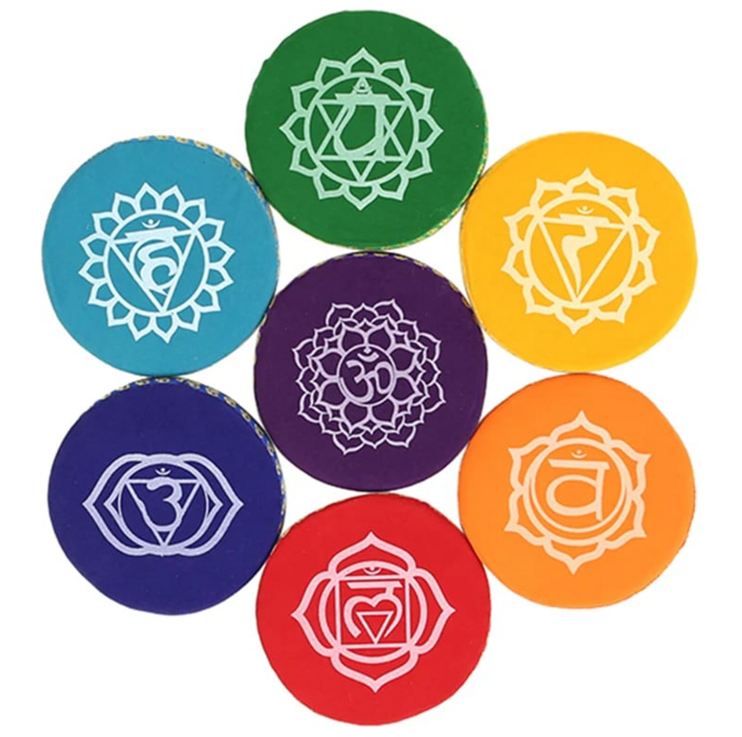 7 Cojines para Bol Tibetano - 7 Chakras