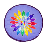 Almohada de Meditación Azul Flor Multicolor