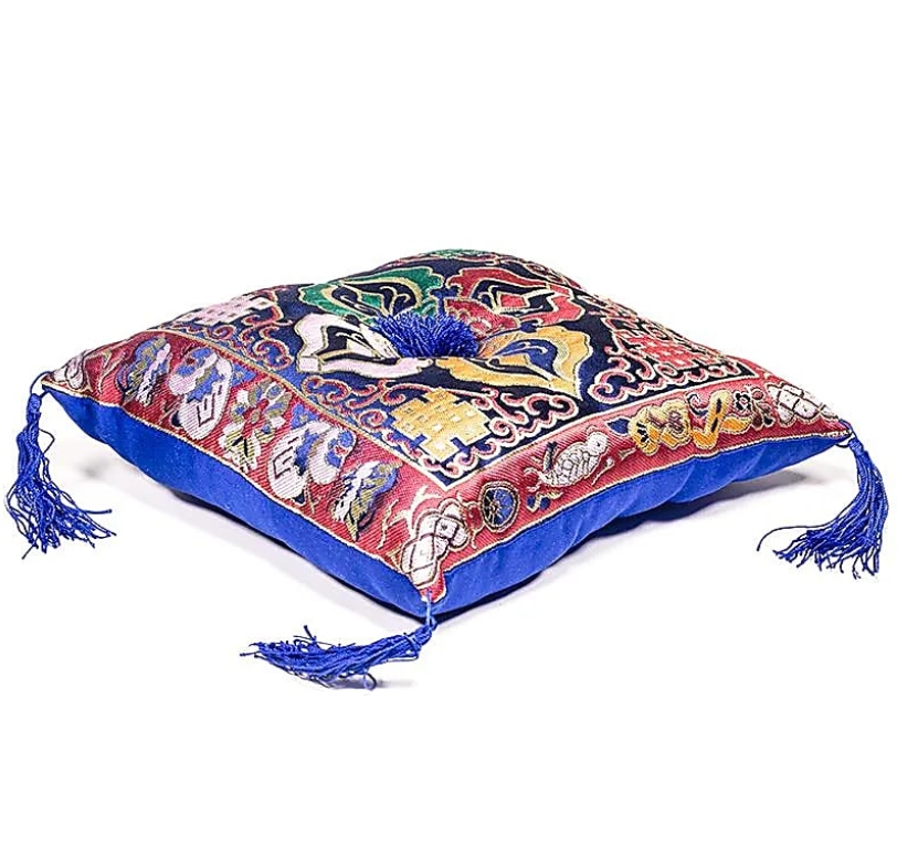Almohada de meditación doble dorje azul - Mundo Tibet