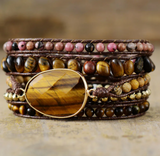 Pulsera con Diseño de Ojo de Tigre