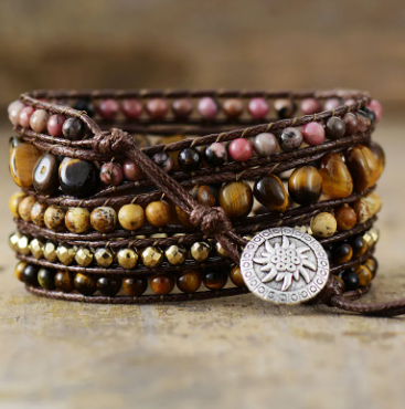Pulsera con Diseño de Ojo de Tigre