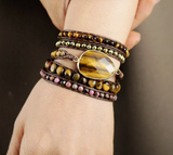 Pulsera con Diseño de Ojo de Tigre