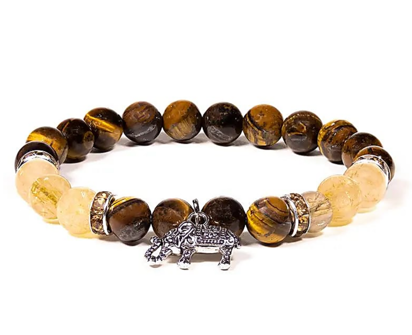 Pulsera de 7 Chakras hecha con Ojo de Tigre - Mundo Tibet