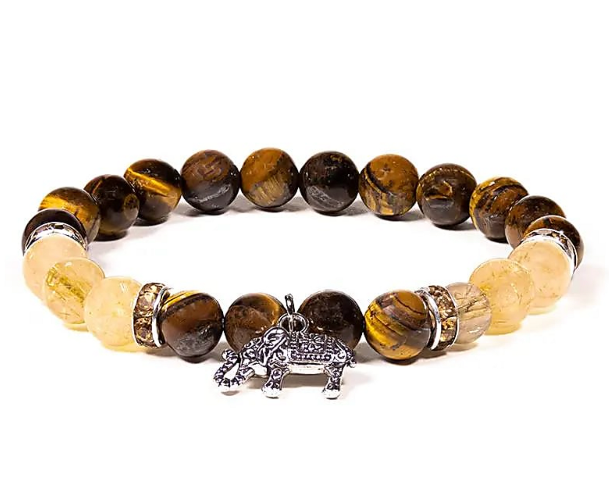 Pulsera de 7 Chakras hecha con Ojo de Tigre - Mundo Tibet