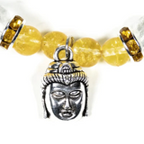 Pulsera de Citrina y Cristal de Roca con Buda