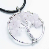 Colgante Árbol de la Vida Cuarzo Rosa