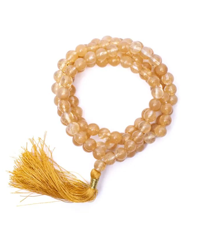 Mala de Cuarzo Dorado 108 Perlas
