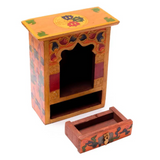 Altar Budista Pintado a Mano con Cajón