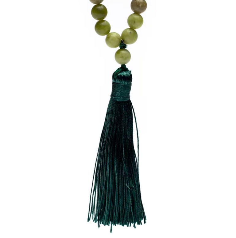Mala de 108 Perlas de Jade Verde