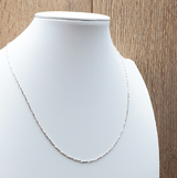 Chaîne Clarté Éternelle – Cable de malla de plata de ley 925 - Mundo Tibet