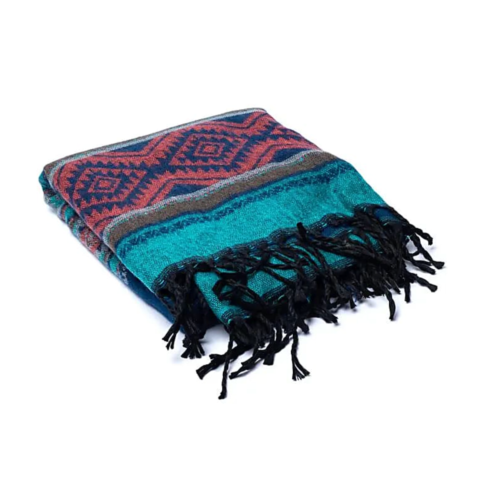 Chaqueta tibetana de meditación azul bohemia - Mundo Tibet