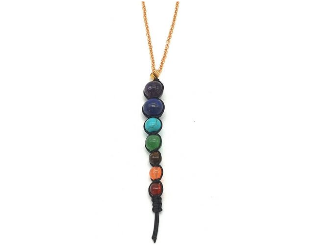 Collar de cobre con los 7 chakras – Equilibrio y armonía de las energías - Mundo Tibet