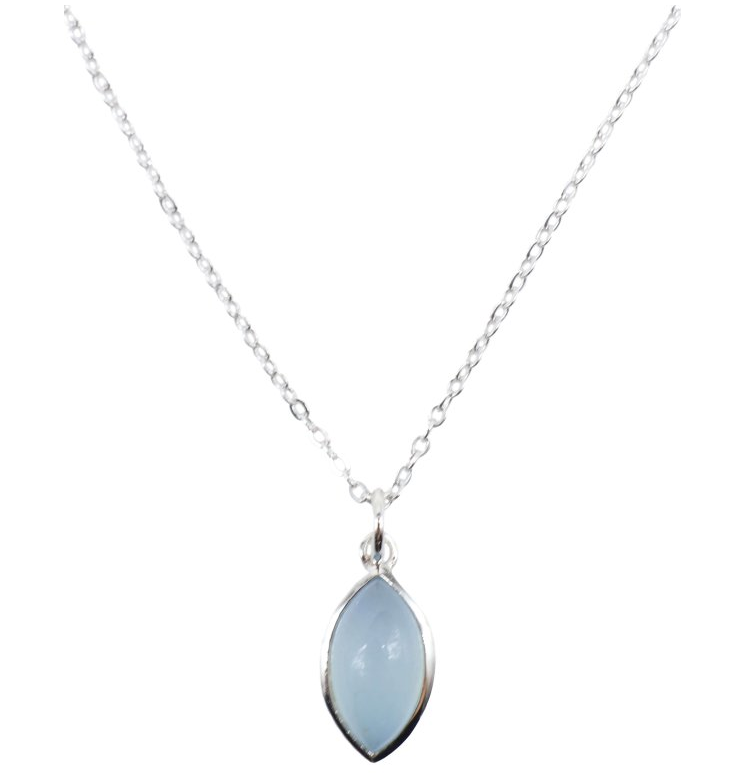 Collar Lágrima de Azur - Aguamarina & Plata 925 - Mundo Tibet
