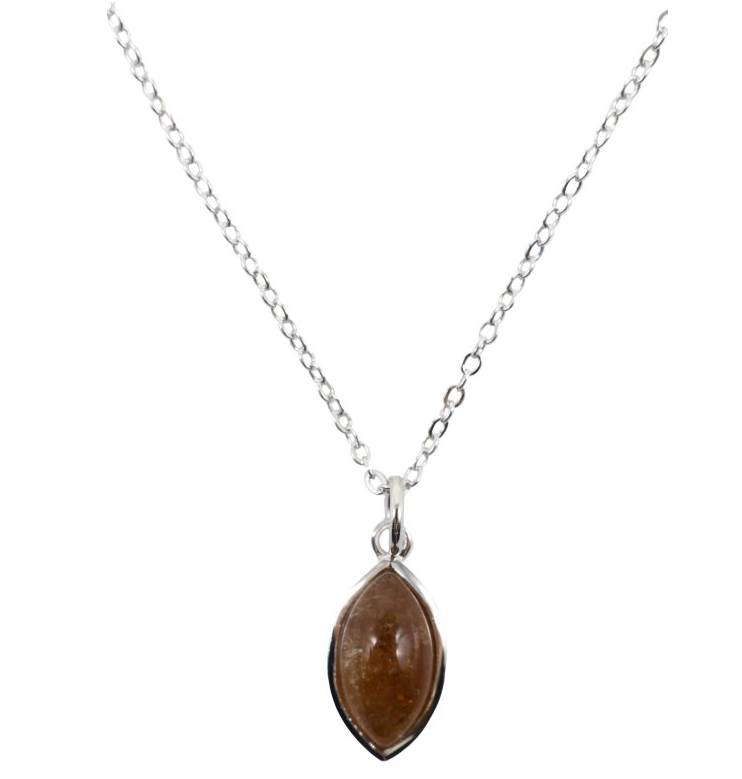 Collar Lágrima de Fuego - Granate y Plata de Ley 925 - Mundo Tibet