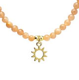 Collar de Piedra del Sol con colgante de Piedra del Sol – Radiación, buena suerte y energía positiva - Mundo Tibet