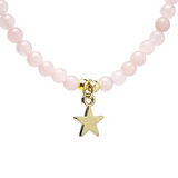 Collar de cuarzo rosa y colgante de estrella – Amor, ternura y luz interior - Mundo Tibet