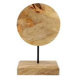 Décoration Cycle Lunaire en Bois de Manguier – Tourmaline Noire & Pyrite - univers tibet