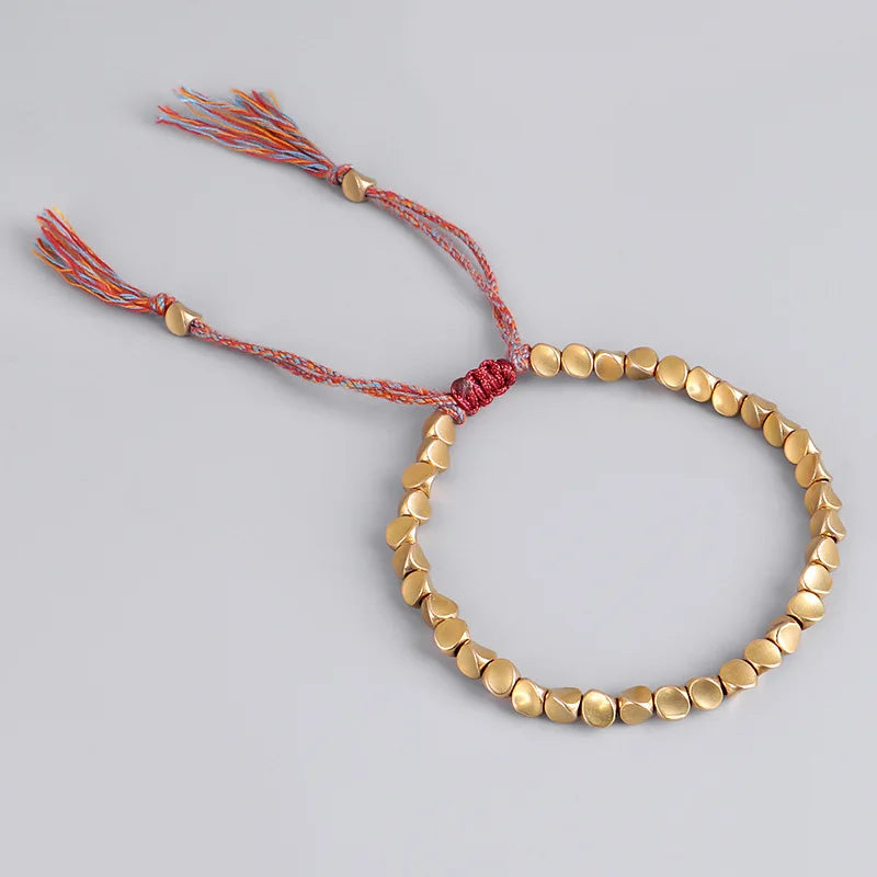 Pulsera de Buena Suerte con Perlas de Cobre