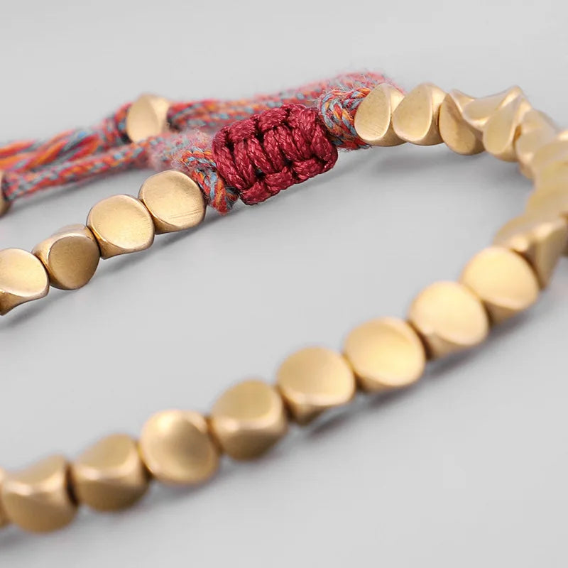 Pulsera de Buena Suerte con Perlas de Cobre