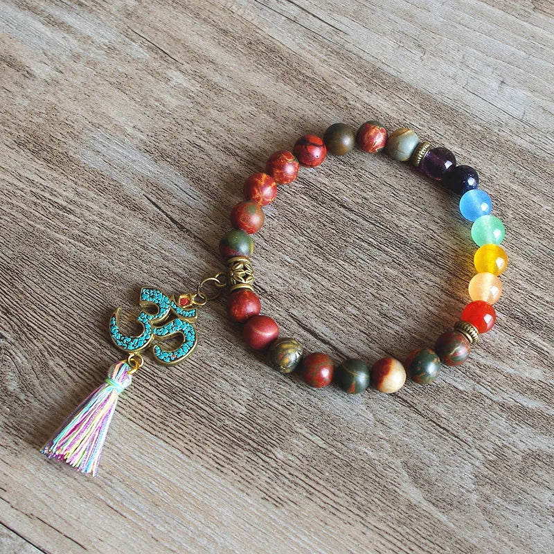 Pulsera 7 Chakras Om