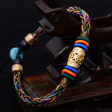 Pulsera Budista de Suerte con 8 Hilos