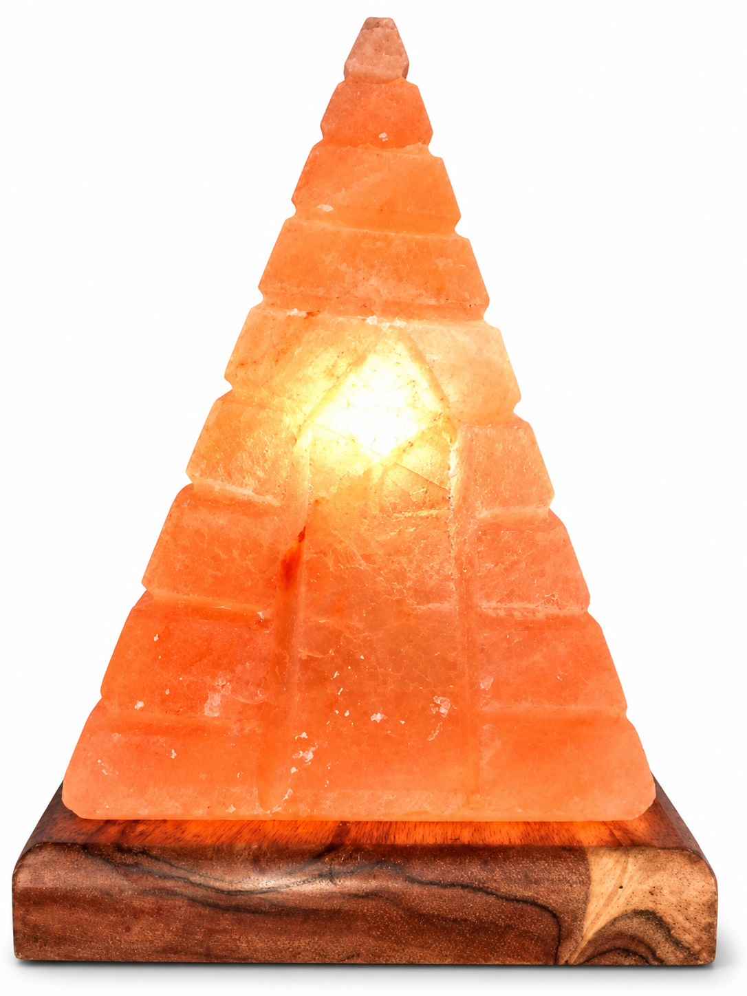 Lampe de Sel Pyramide Striée - 4 Kg - univers tibet