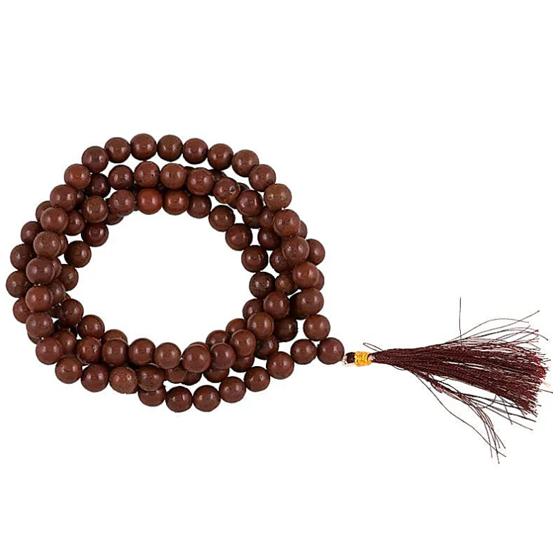 Mála de 108 cuentas de jaspe rojo - Mundo Tibet