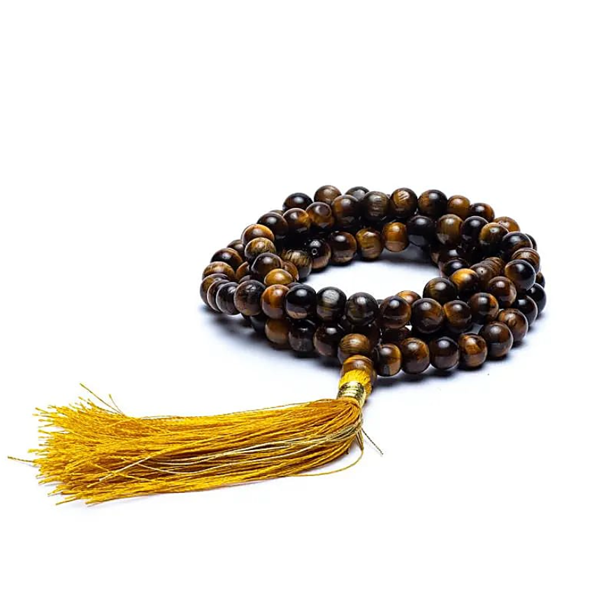Collar de 108 cuentas de ojo de tigre – Protección y poder - Mundo Tibet