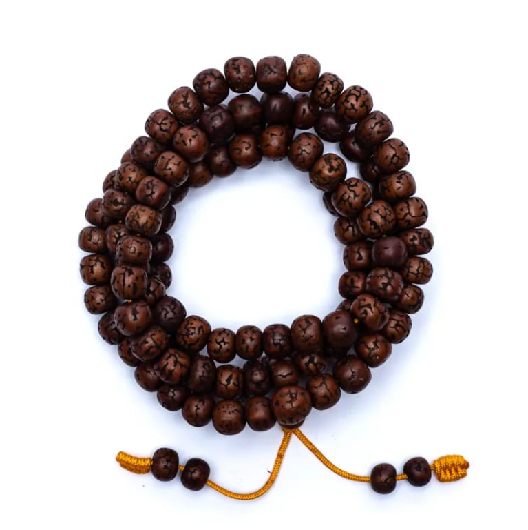 Mala tibetano de Rudraksha de 108 cuentas - Mundo Tibet