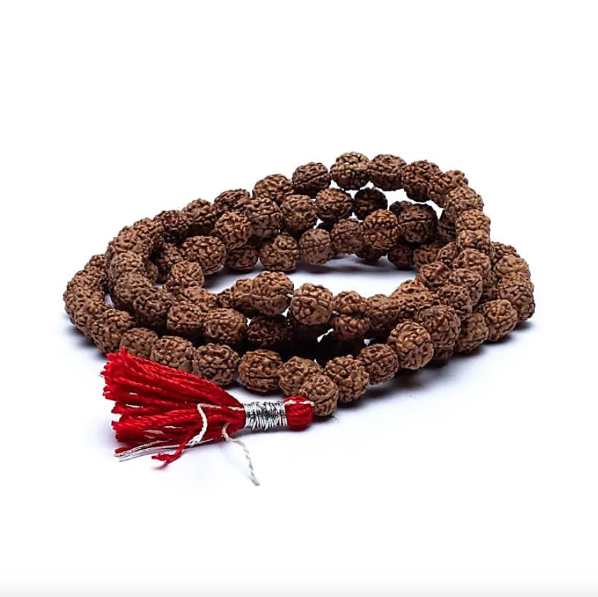 Mala tibetano de Rudraksha de 5 vijos - Mundo Tibet