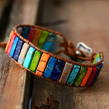 pulsera de 7 chakras, piedras naturales- Mundo Tibet