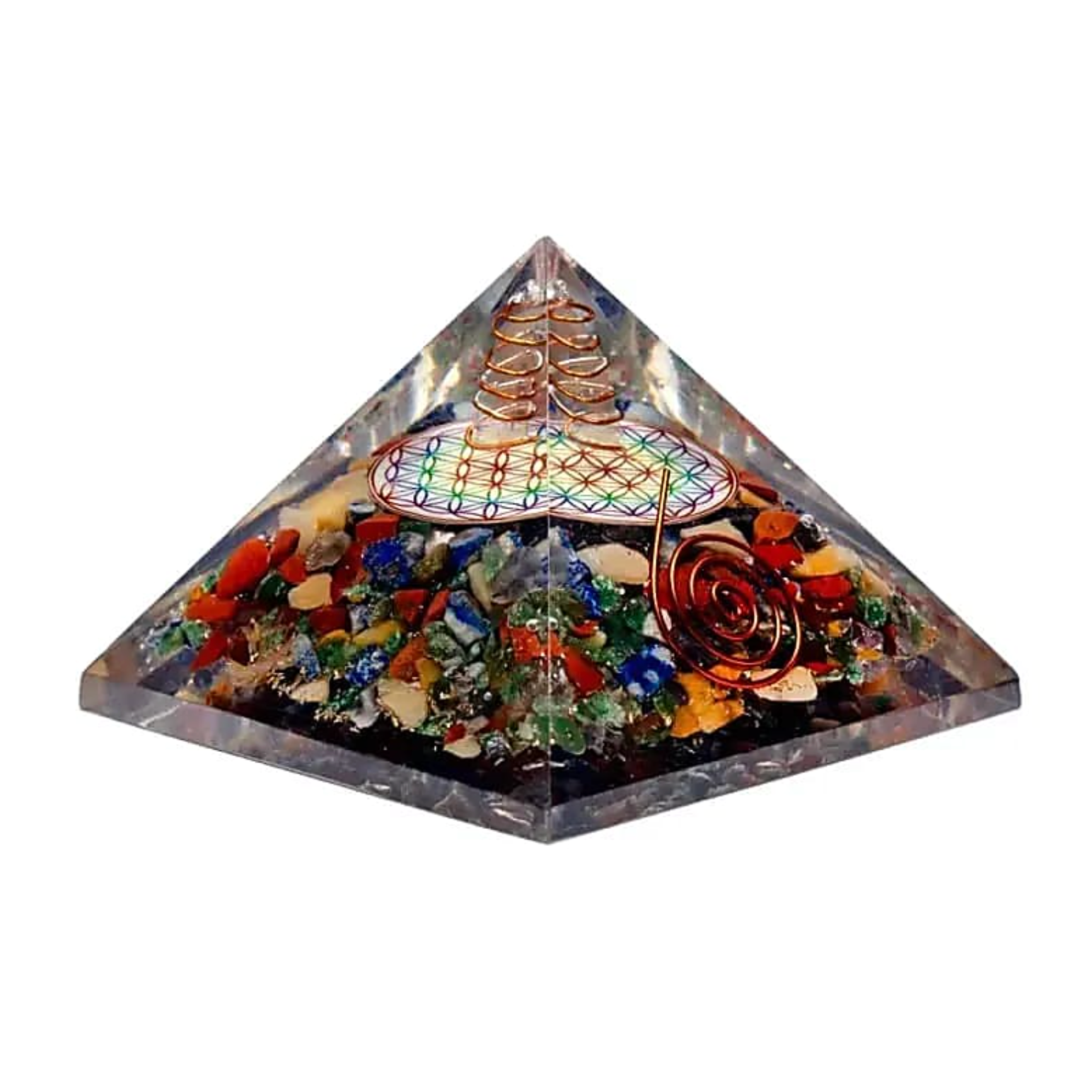 Pirámide de Orgonita 7 Chakras - Mundo Tibet