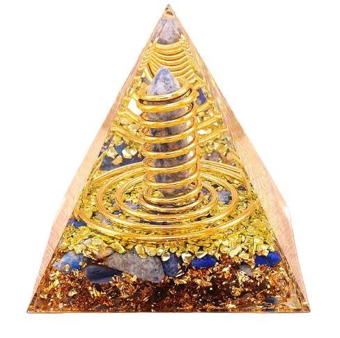 Pirámide de Orgonita – Lápiz Lazuli – Mundo Tibet