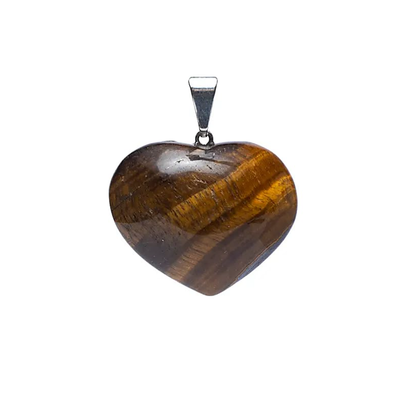 Colgante en forma de corazón con diseño de ojo de tigre - Mundo Tibet