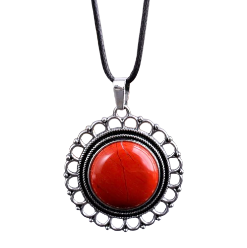 Colgante de Encaje con Ágata Roja - Mundo Tibet