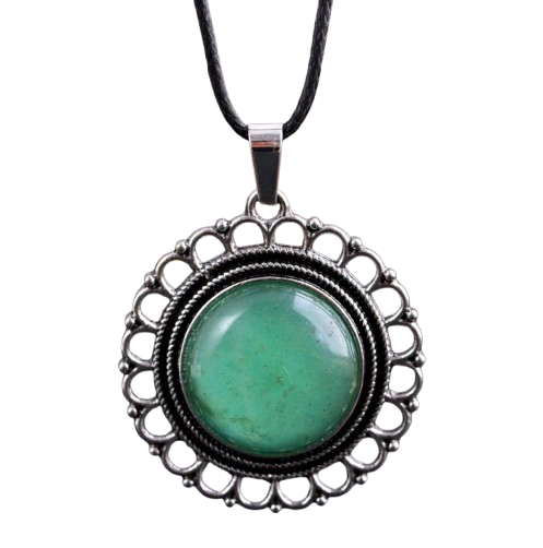 Colgante de Encaje de Aventurina Verde - Mundo Tibet