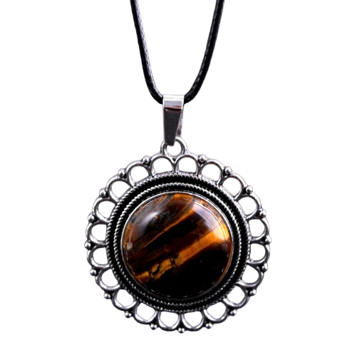 Colgante de encaje con ojo de tigre - Mundo Tibet