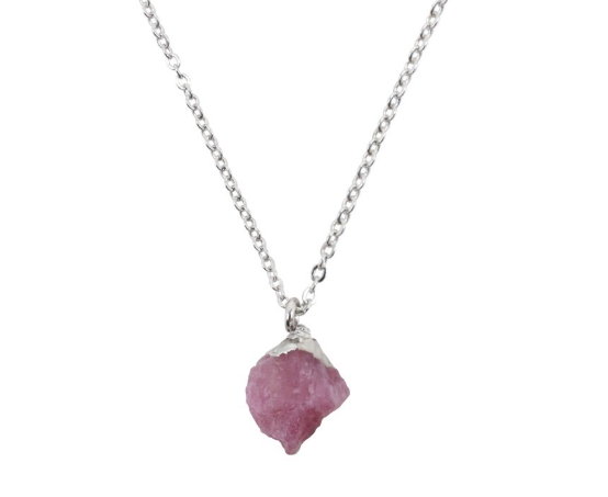 Colgante Flamenco Real en Rubí Crudo – Plata 925 - Uivers tibetano