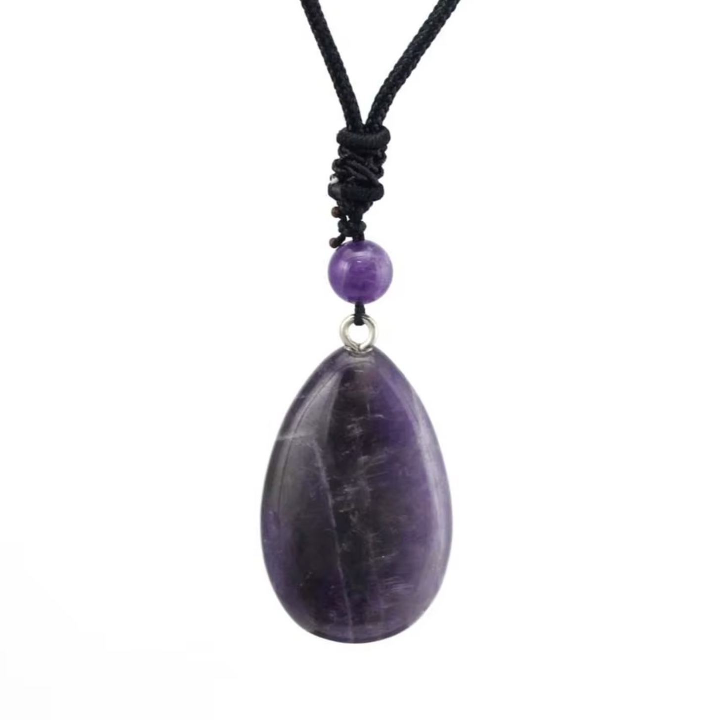 Colgante de forma de gota, amatista - Mundo Tibet