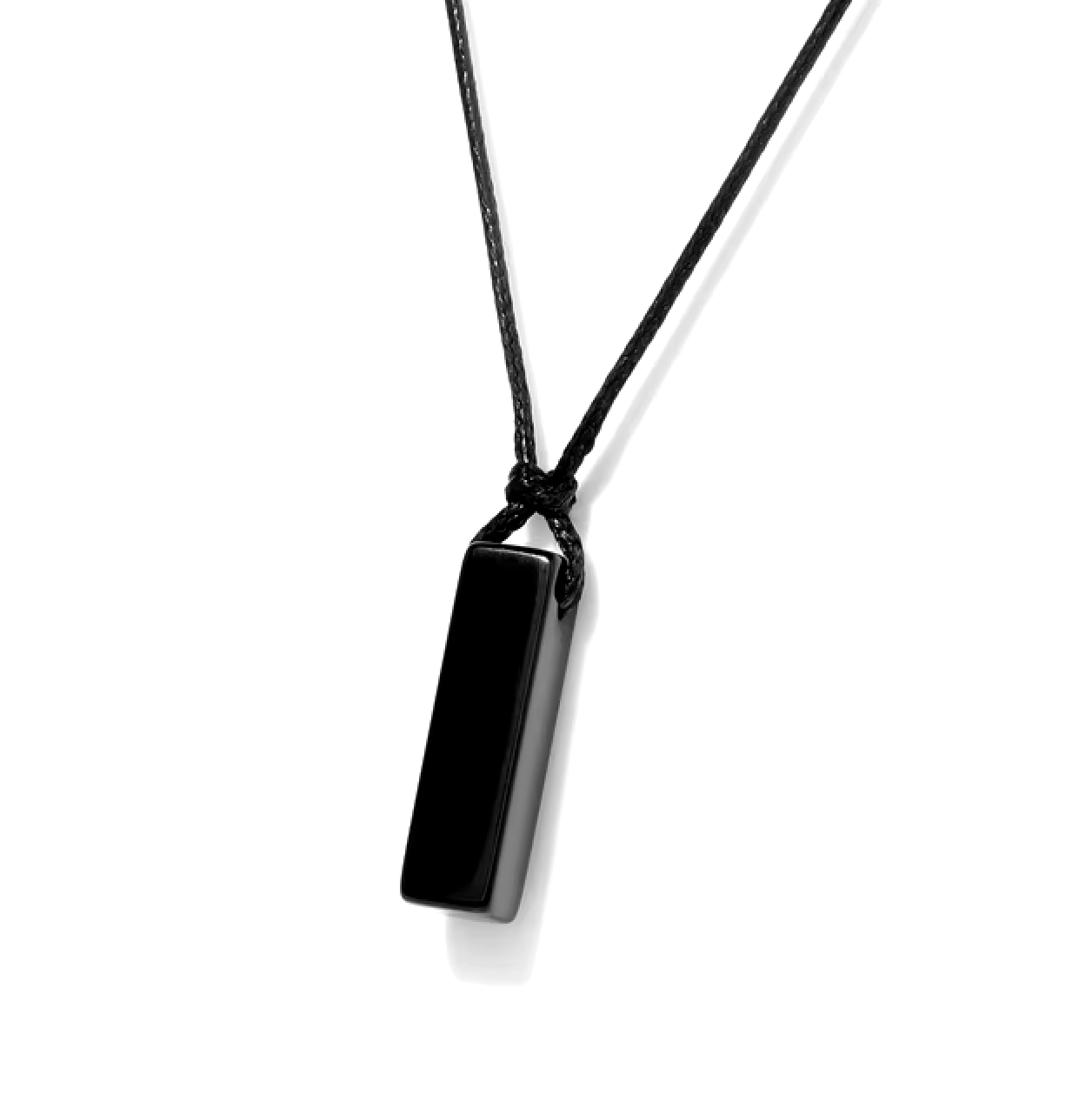 Colgante de Piedra Natural Geométrica de Obsidiana - Mundo Tibet