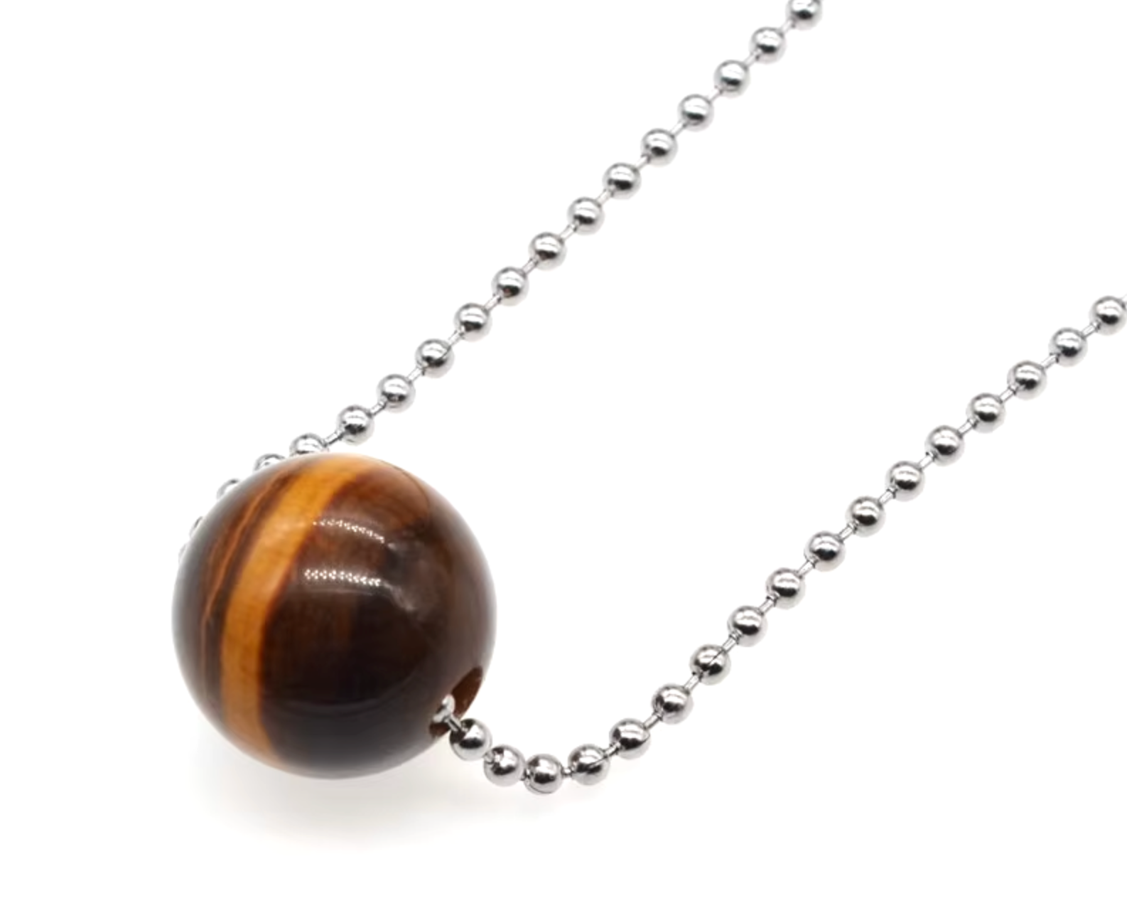 Colgante Esfera Ojo de Tigre - Mundo Tibet