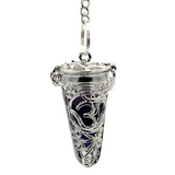 Reloj de péndulo de plata con piedras de los 7 chakras - Mundo Tibet