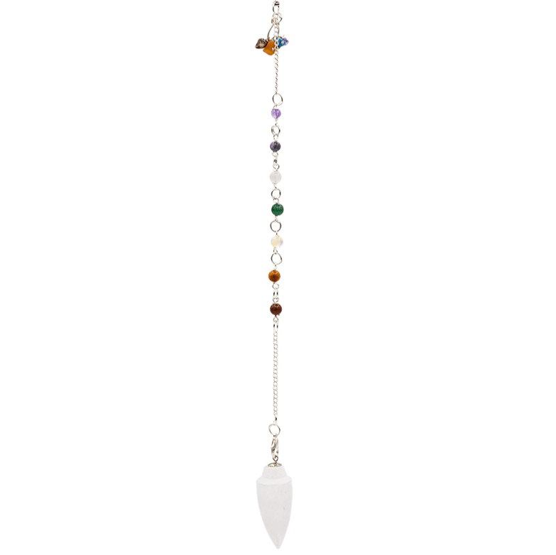 Reloj de cuarzo selenita, 7 chakras - Mundo Tibet