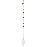Reloj de cuarzo selenita, 7 chakras - Mundo Tibet