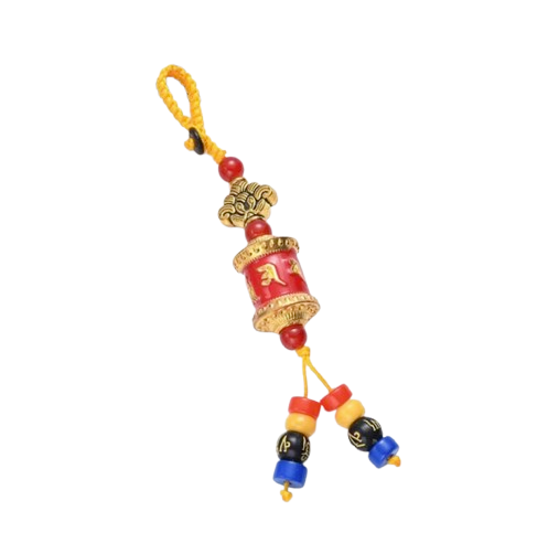 Llave de Susurro, Rueda de Oración y Mantra Vajra sin pompon - Mundo Tibet